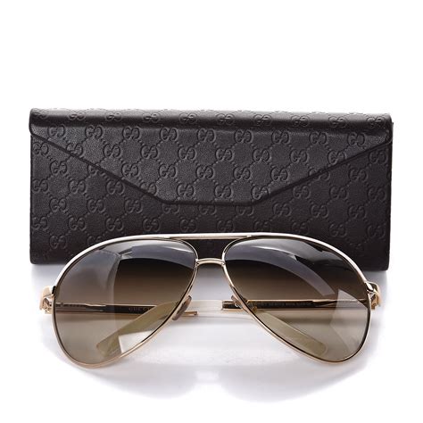 gucci aviator sunglasses 1827 s white gold|Gucci aviator prescription sunglasses.